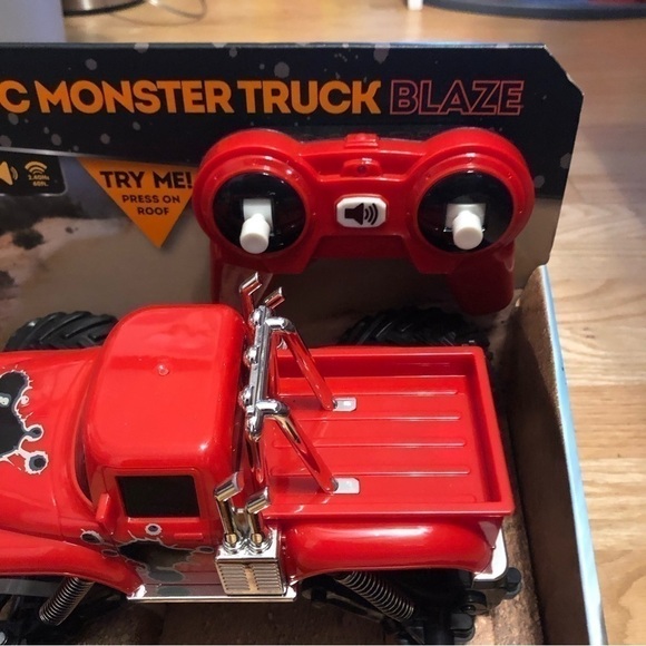 RC Monster Truck Blaze Red NEW Remote Control Car Toy Kids - Picture 6 of 7